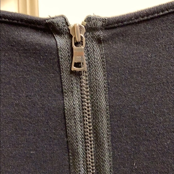 BCBG Black Color Blocked Knit Shift Midi Dress - Picture 5 of 5